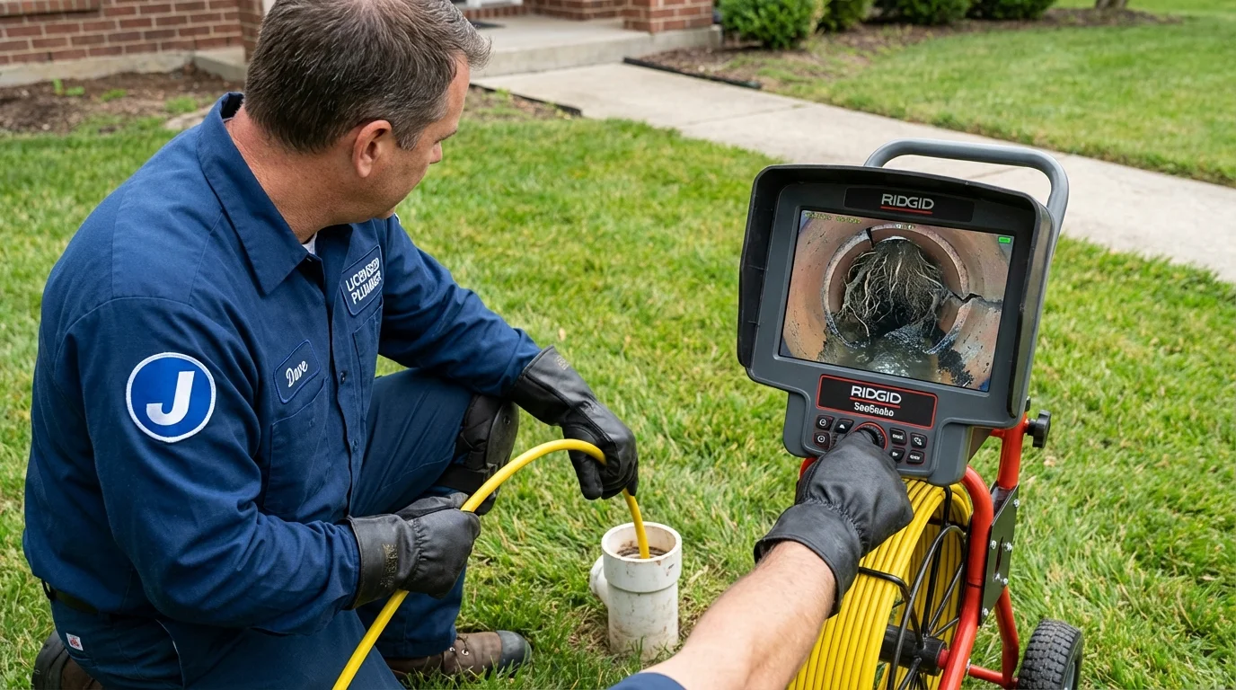 Sewer camera inspection being performed by Johns Plumbing LLC in Marrero